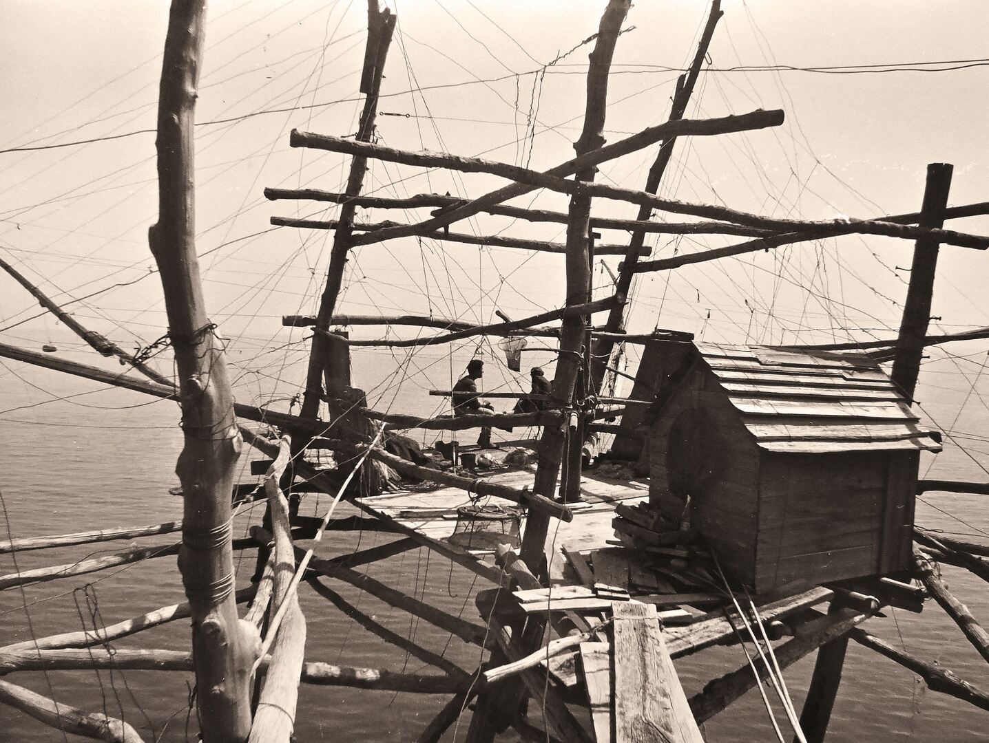 Trabocco in una foto degli anni ’30. Arch. Emanuele Verì